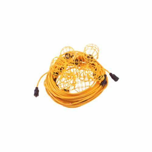 Southwire 95135 50' Plastic Cage String Light W/ 12/3 STW Cord - Assembled - Moutools