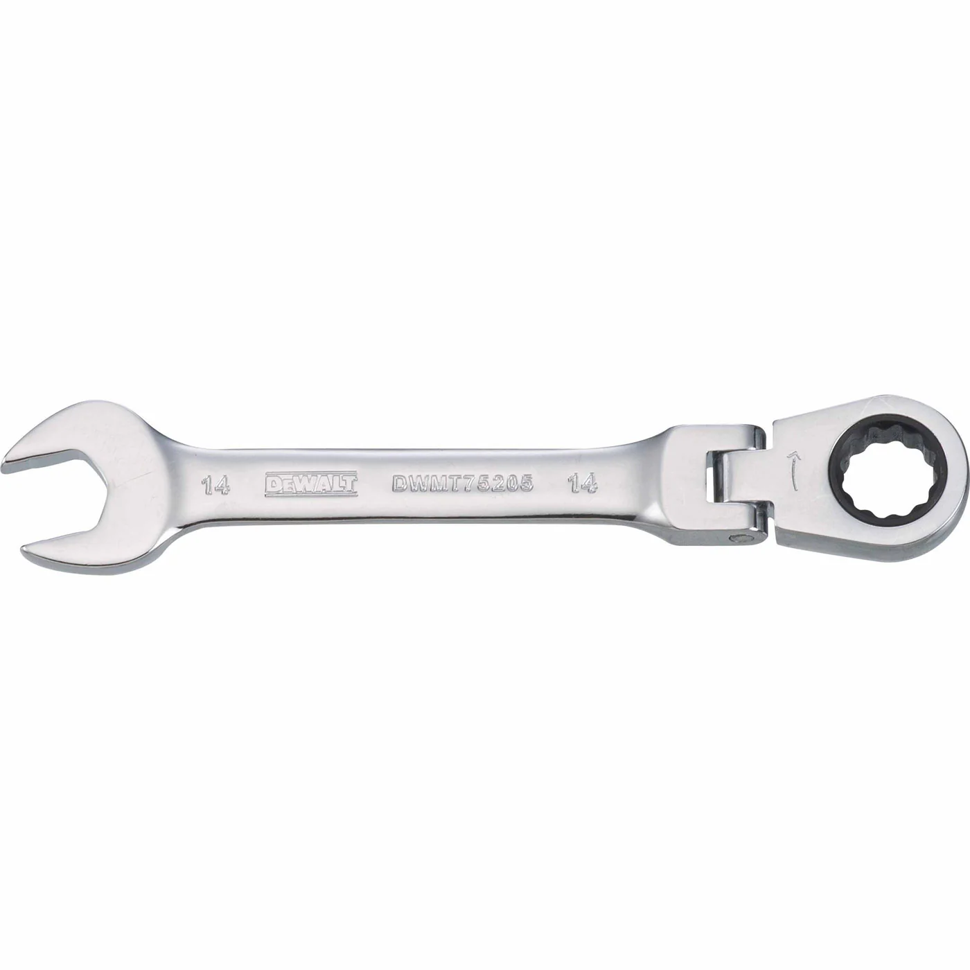 Dewalt DWMT75205OSP Mechanics Flat Head Ratcheting Combination Wrench 14 MM - Moutools