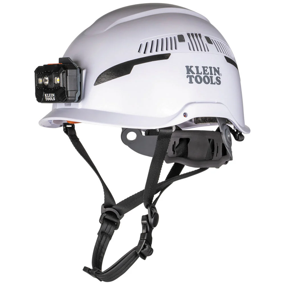 Klein 60526 Safety Helmet, Type-2, Vented Class C, with Rechargeable Headlamp - Moutools