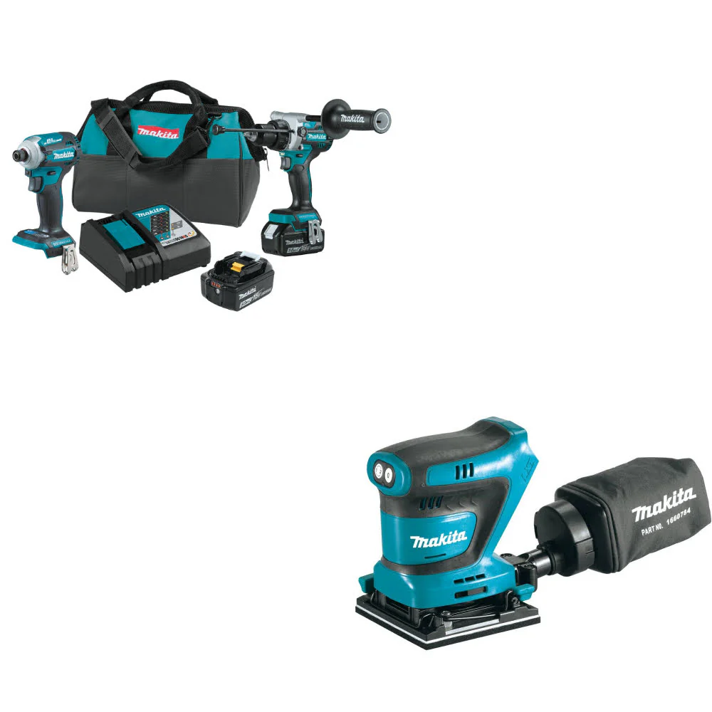 Makita XT288T 18V LXT® Li-Ion 2-Pc. Combo Kit W/ FREE XOB02Z 18V LXT Sander - Moutools
