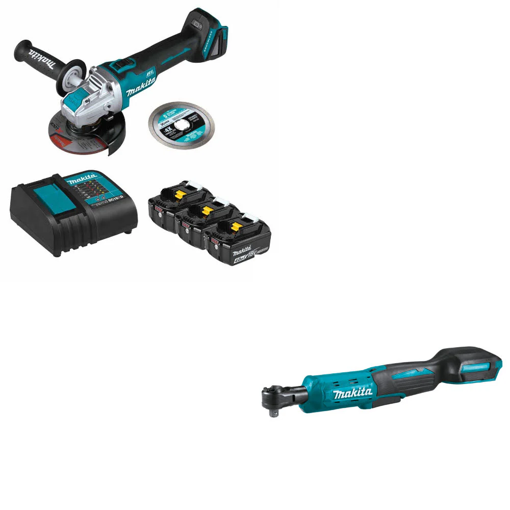 Makita BL1840BSCX3 18V LXT Li-Ion Starter Pack W/ FREE XRW01Z 18V LXT Ratchet - Moutools