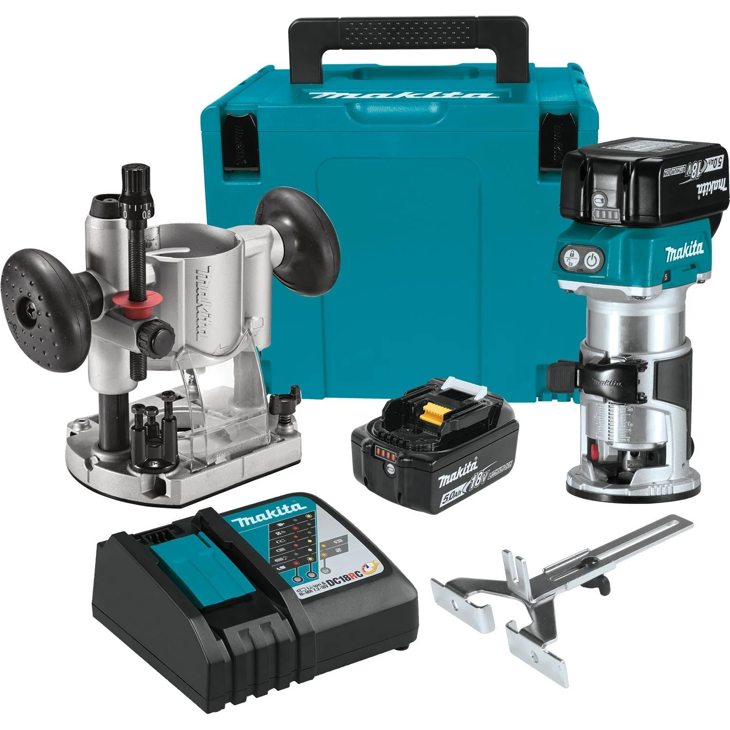 Makita XTR01T7 18V LXT Brushless Cordless Compact Router Kit (5.0Ah) - Moutools