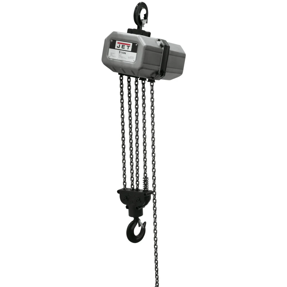 Jet JT9-511000 5SS-1C-10, 5-Ton Electric Chain Hoist 1-Phase 10' Lift - Moutools