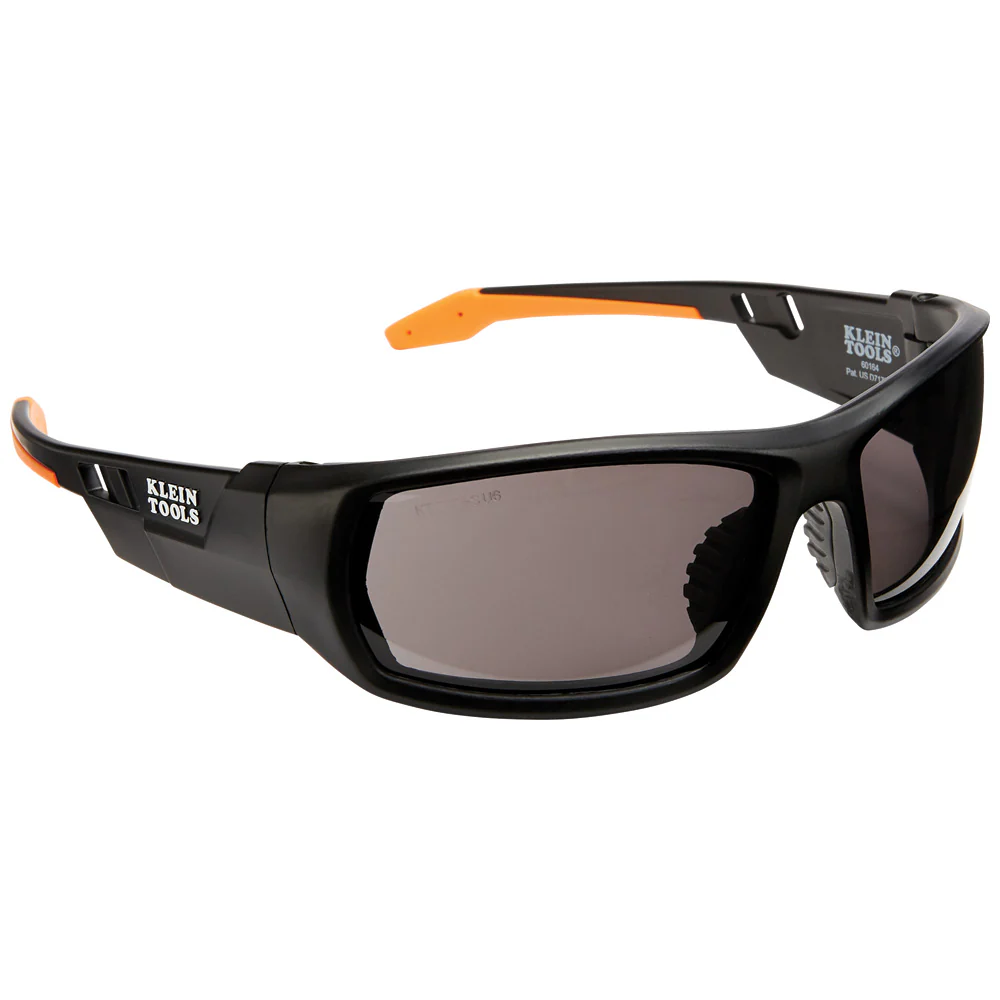 Klein 60164 Professional Safety Glasses, Full Frame, Gray Lens - Moutools