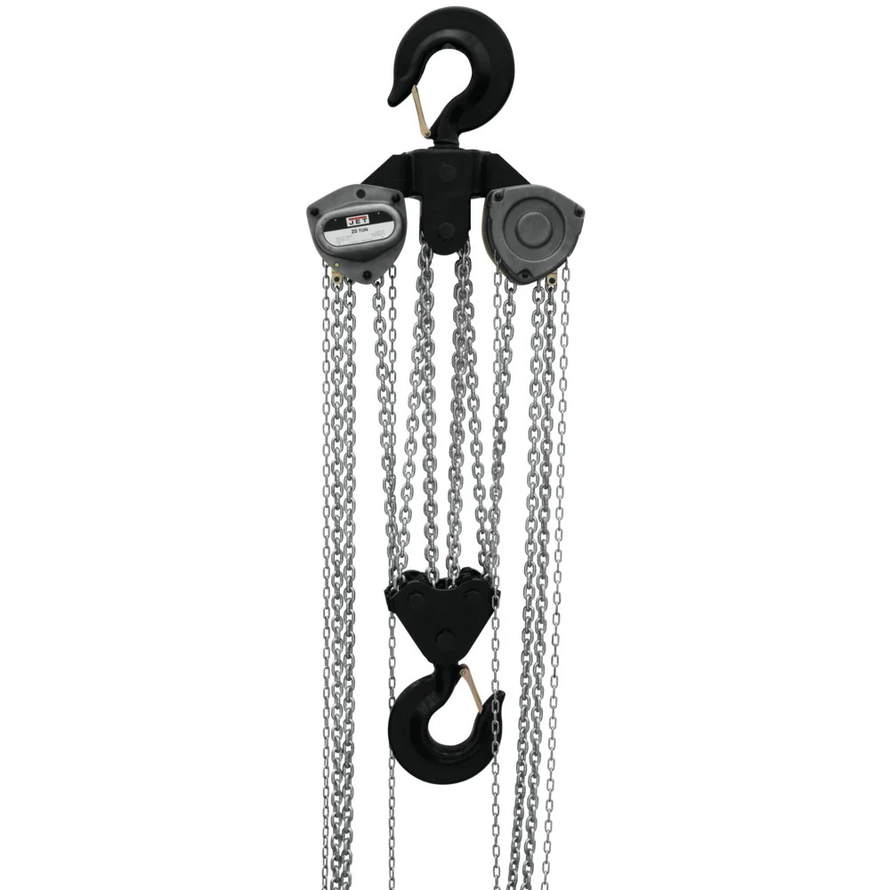 Jet JT9-109130 L-100-1500WO-30 15-Ton Hand Chain Hoist 30' Lift, Overload Protection - Moutools