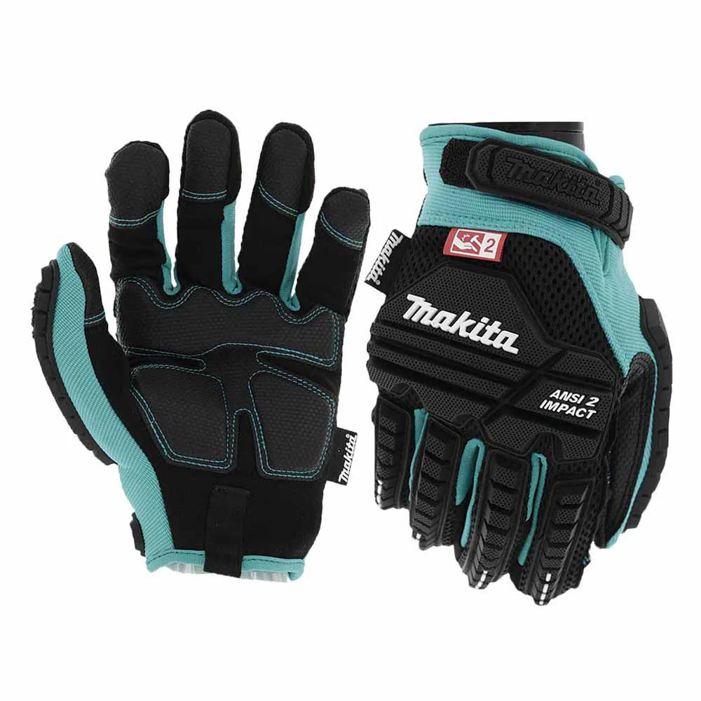 Makita T-04282 Advanced ANSI 2 Impact-Rated Demolition Gloves (Large) - Moutools