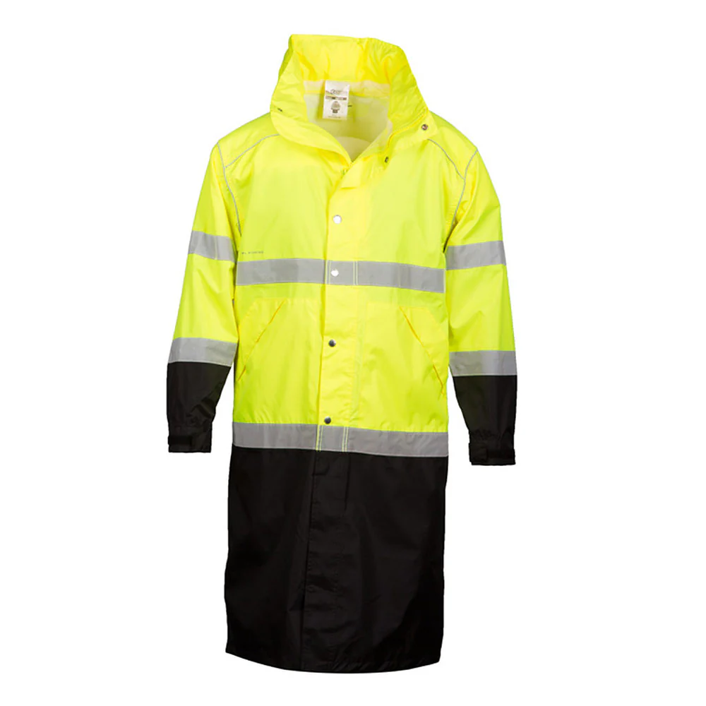 ML Kishigo RWJ108-2X/3X Brilliant Series Class 3 Long Rain Coat, Lime, 2X/3X - Moutools