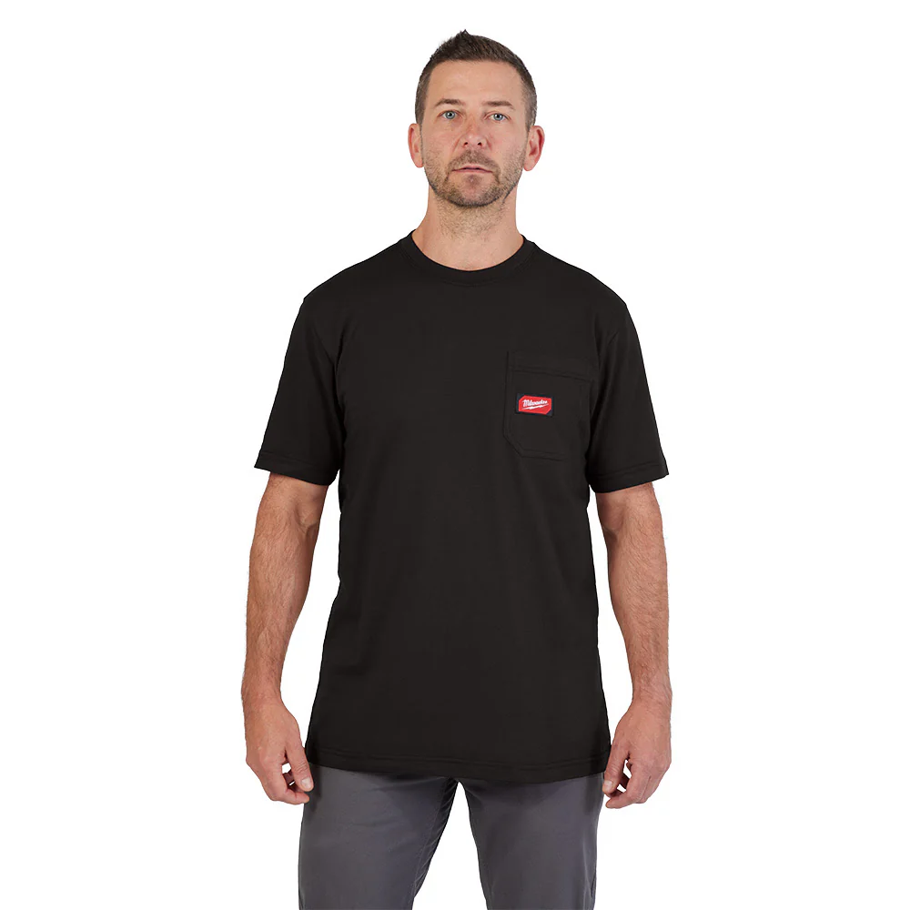 Milwaukee 605B GRIDIRON Pocket T-Shirt - Short Sleeve Black - Moutools