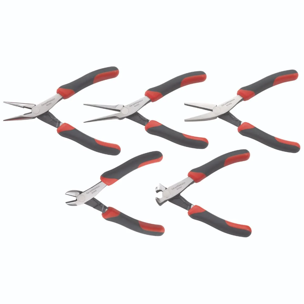GearWrench 82100 5 Pc. Mini Dual Material Plier Set - Moutools