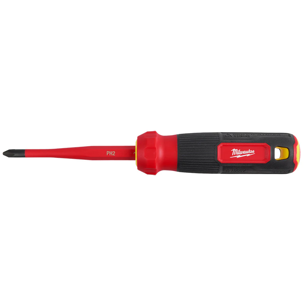 Milwaukee 48-22-2216 4-in-1 1000V Insulated Slim Tip Multi-Bit Screwdriver - Moutools
