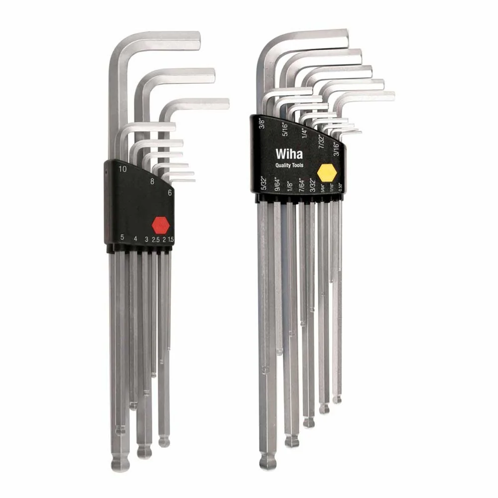 Wiha 66993 22 Piece Ball End Hex L-Key Set - Inch - Metric - Moutools