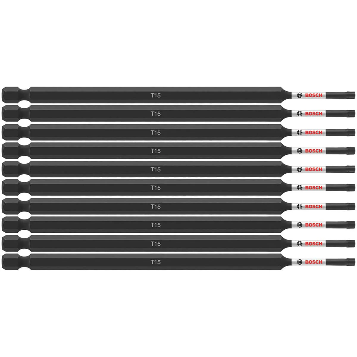 Bosch ITT156B 10 pc. Impact Tough 6 In. Torx #15 Power Bits (Bulk Pack) - Moutools
