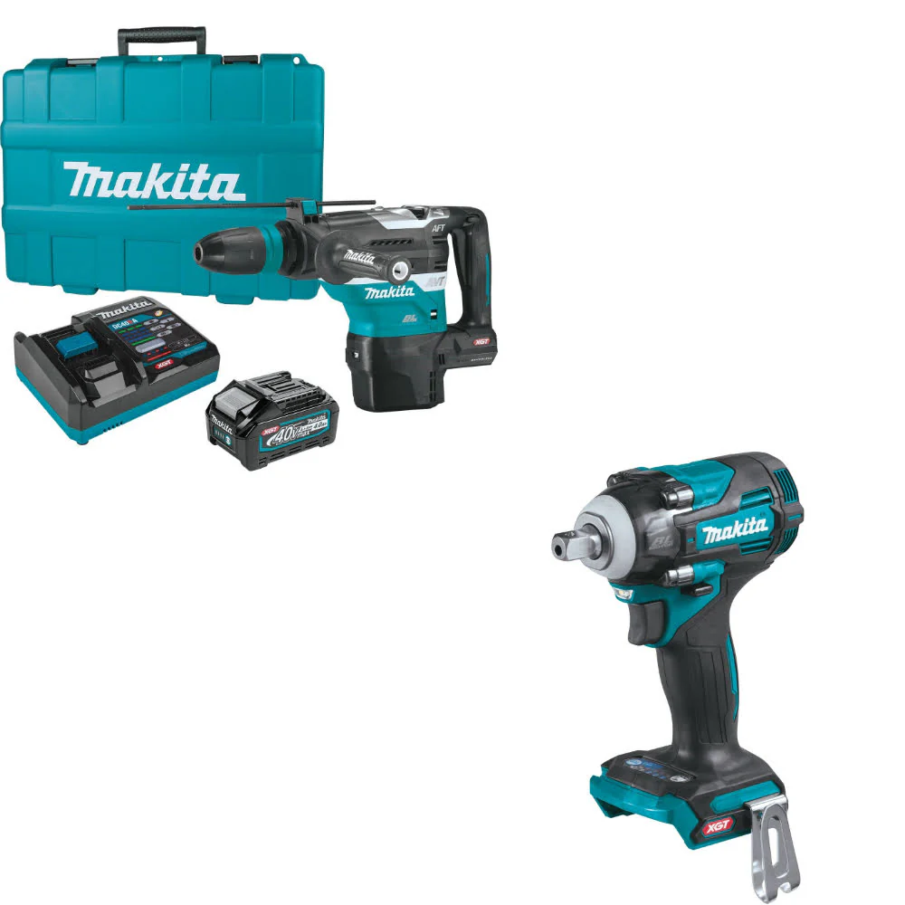 Makita GRH05M1 40V max XGT Hammer Kit W/ FREE GWT05Z 40V max XGT Impact Wrench - Moutools