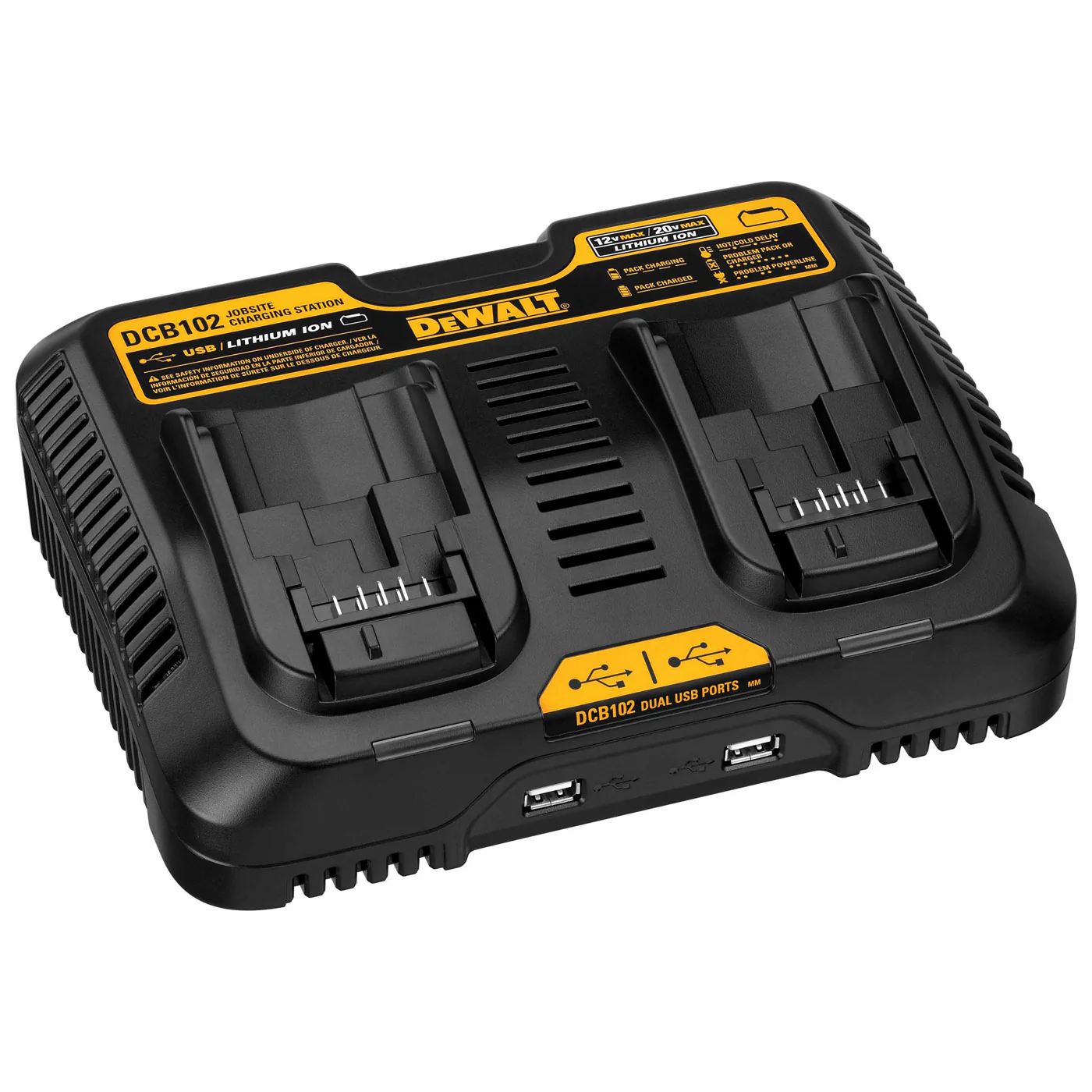 DeWalt DCB102 12V - 20V MAX* Jobsite Charging Station - Moutools
