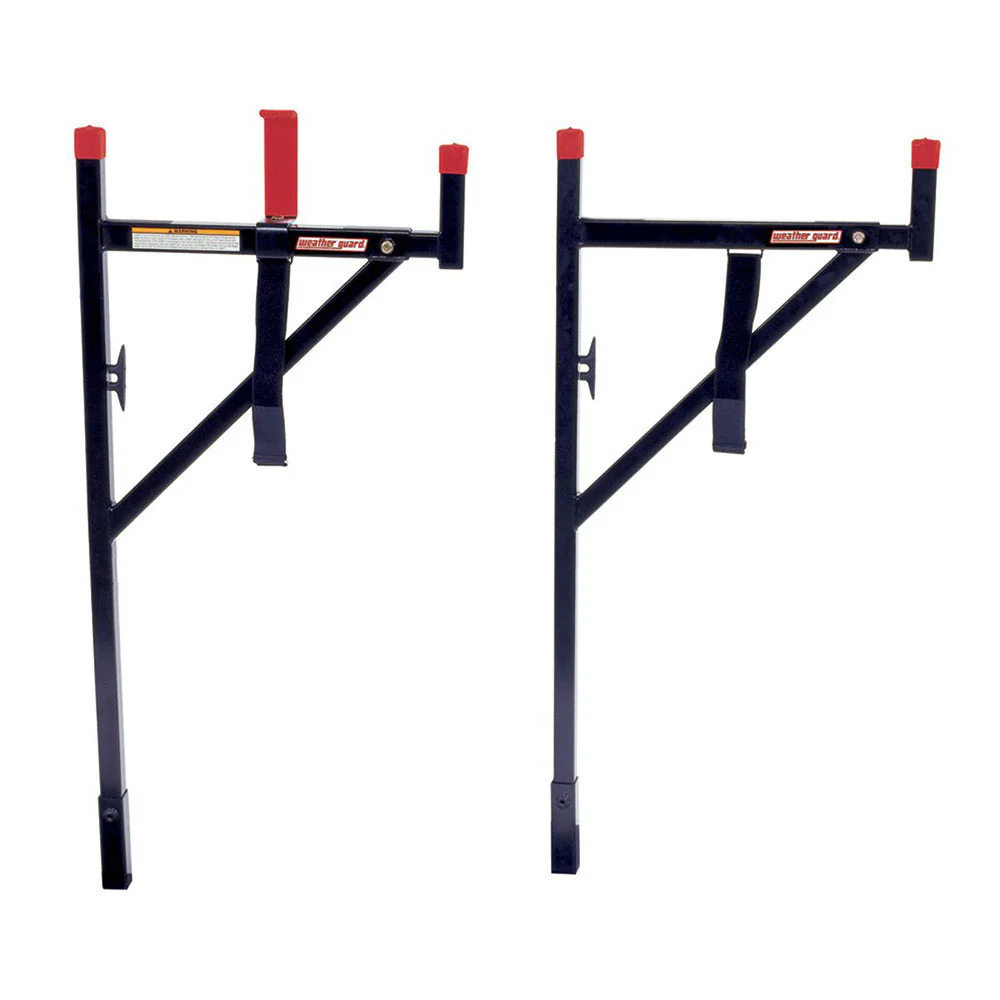 WeatherGuard 1451-5 WEEKENDER Black Steel Horizontal Rear Ladder Rack - Moutools