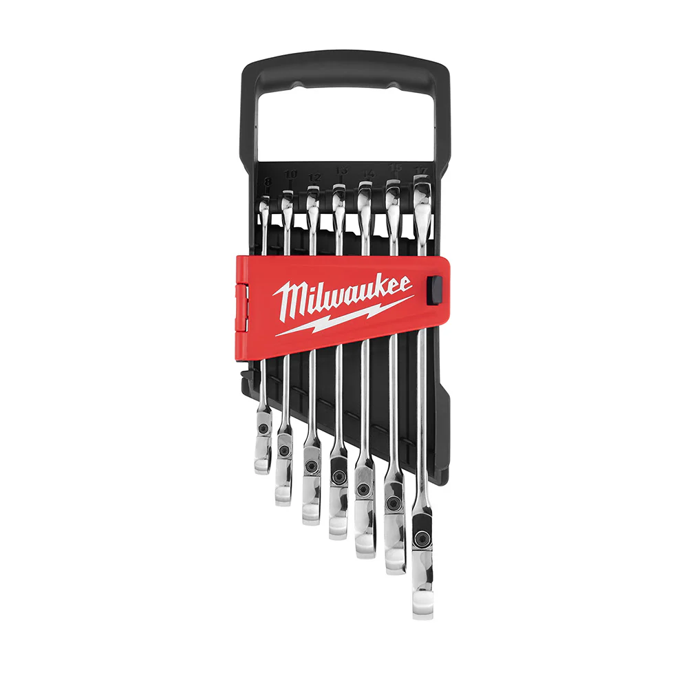 Milwaukee 48-22-9529 7pc Flex Head Ratcheting Wrench Set - Metric - Moutools