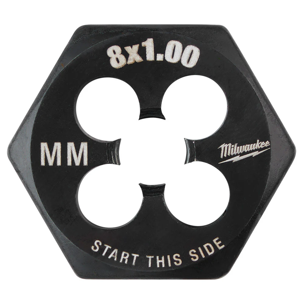 Milwaukee 49-57-5345 M8-1.00 mm 1-Inch Hex Threading Die - Moutools