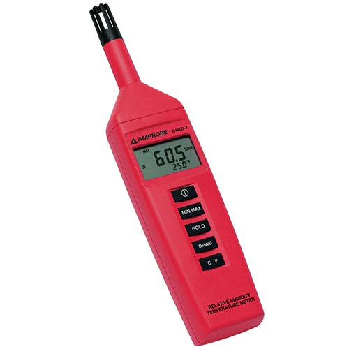 Amprobe 3033042 THWD-3 Temperature and Relative Humidity Meter with Dual Measurement Display - Moutools