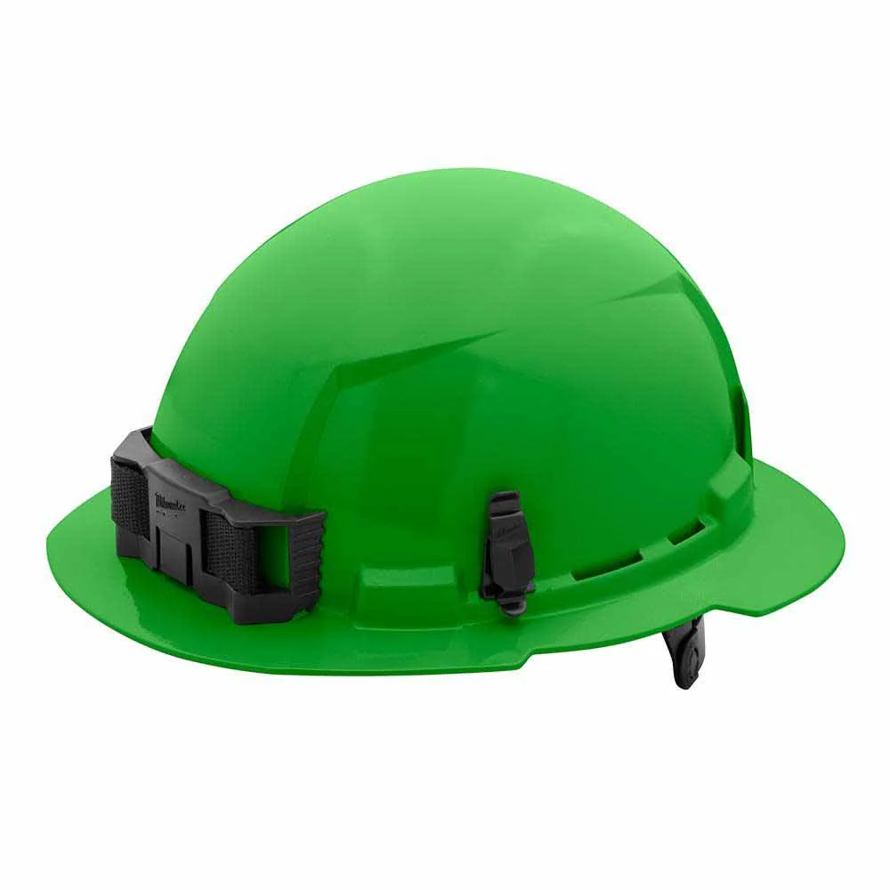 Milwaukee 48-73-1127 Green Full Brim Hard Hat with 6PT Ratcheting Suspension – Type 1 Class E - Moutools