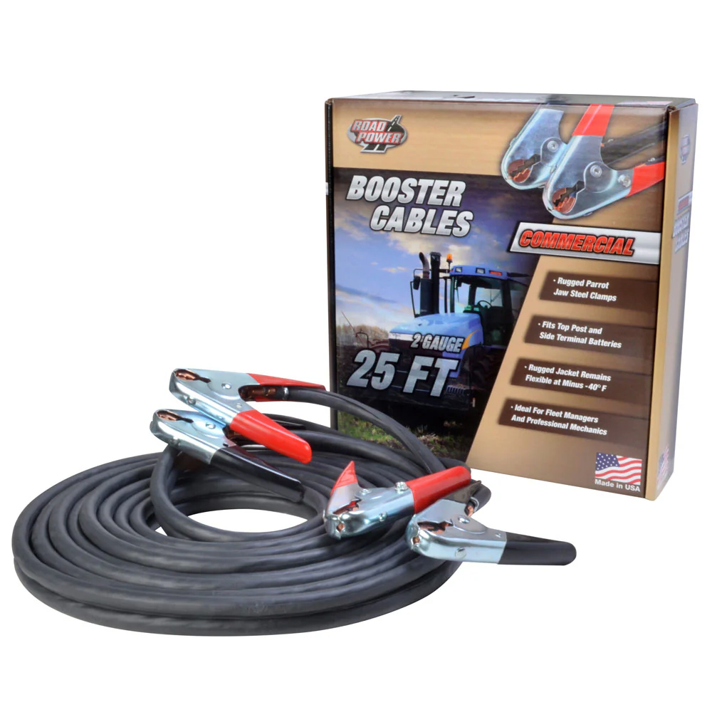 Southwire 88620108 Booster Cable 2 Gauge 25' CCA Parrot Clamp - Moutools