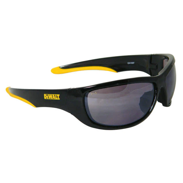 Dewalt DPG94-6D Dominator Safety Glasses, Black/Yellow Frame, Silver Lens - Moutools