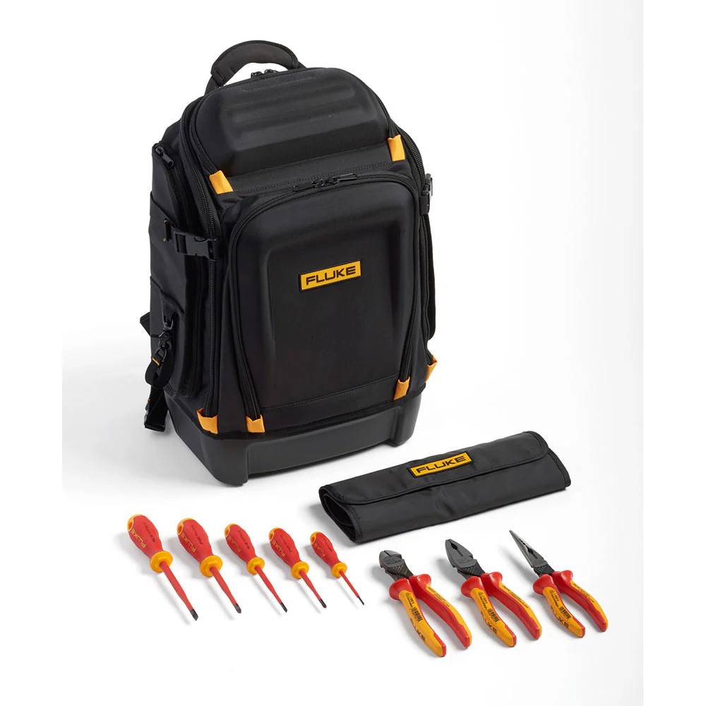 Fluke 5067392 IKPK7 Professional Tool Backpack & Insulated Hand Tools Kit - Moutools