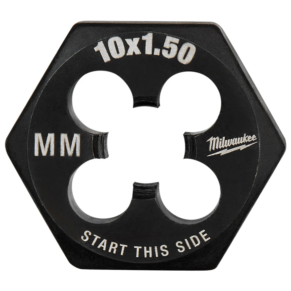 Milwaukee 49-57-5352 M10-1.50 mm 1-Inch Hex Threading Die - Moutools
