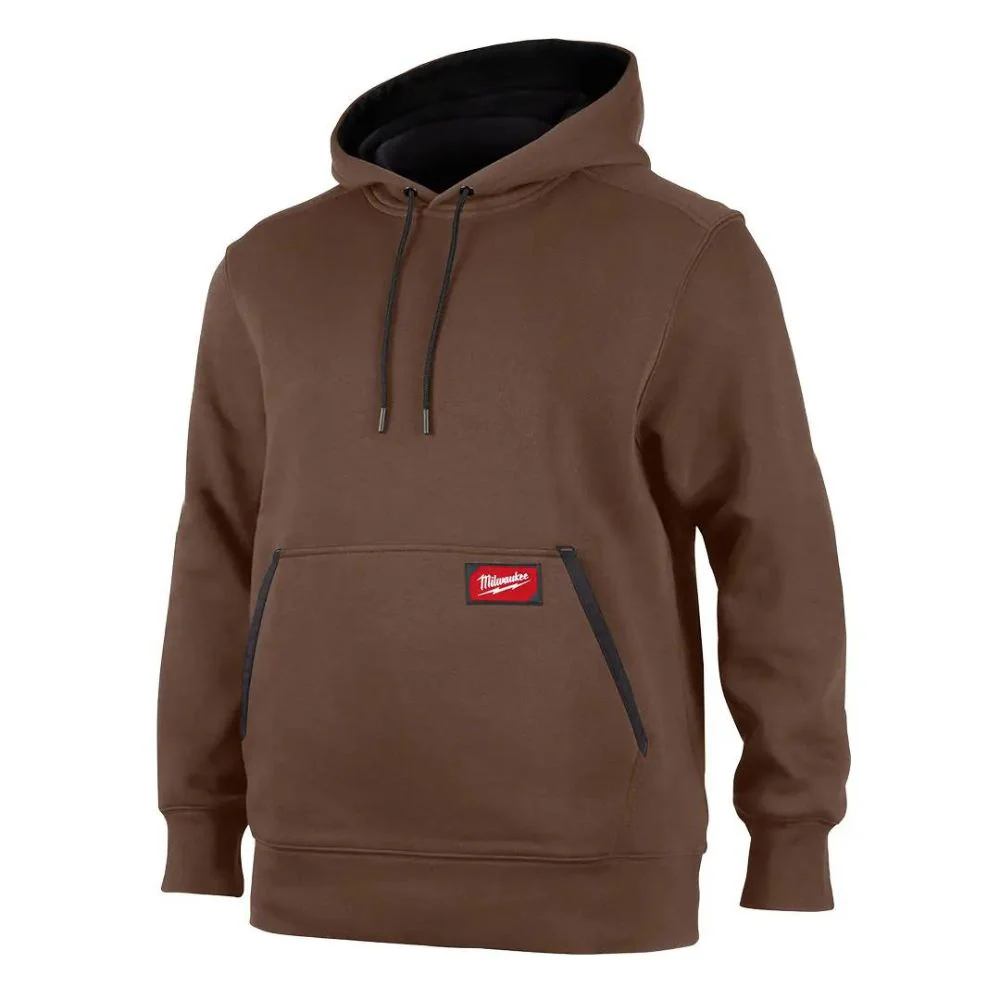 Milwaukee 351BR-XL Midweight Pullover Hoodie Brown XL - Moutools