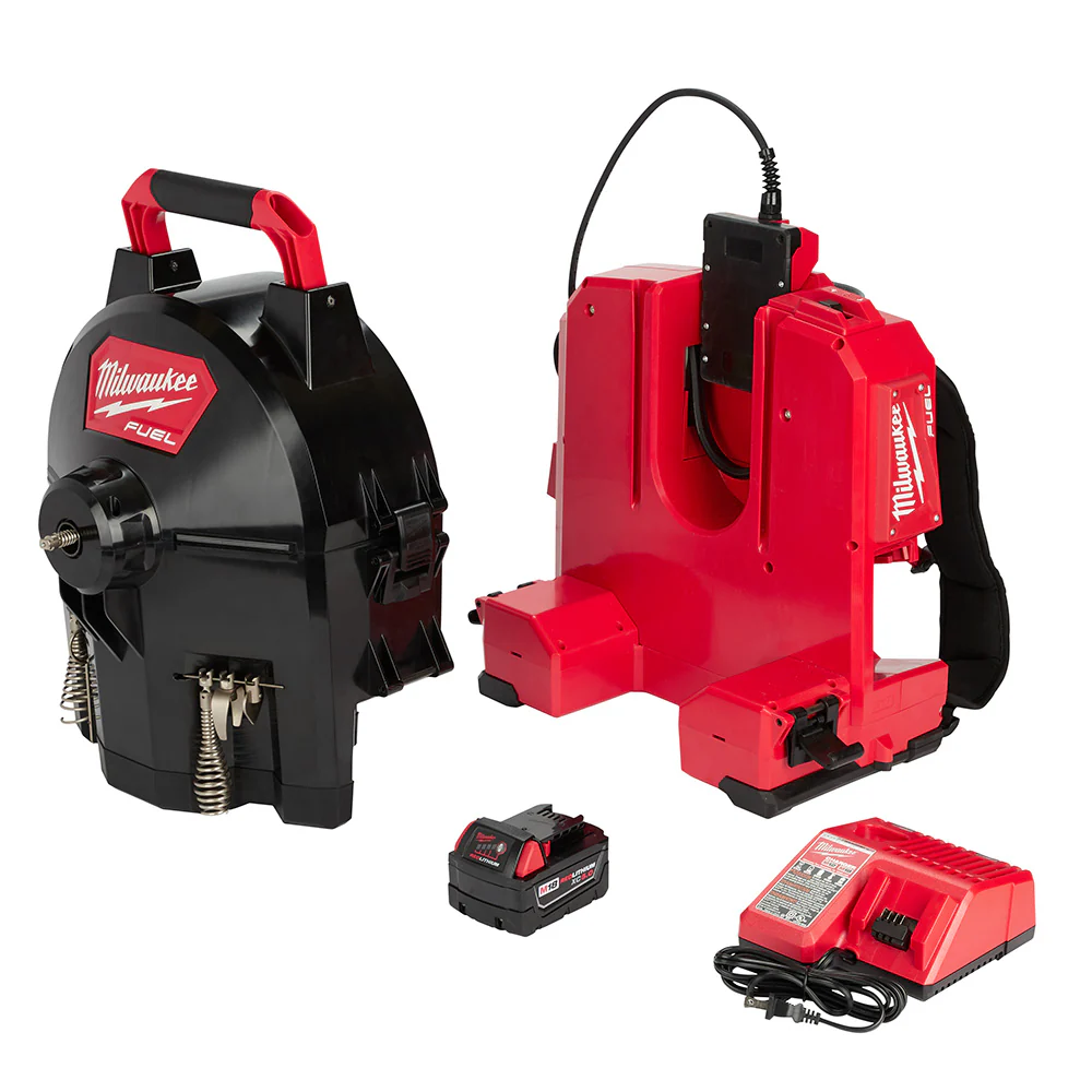 Milwaukee 2775B-211 M18 Fuel Switch Pack Sectional Drum System Drain Cleaner Kit-B - Moutools