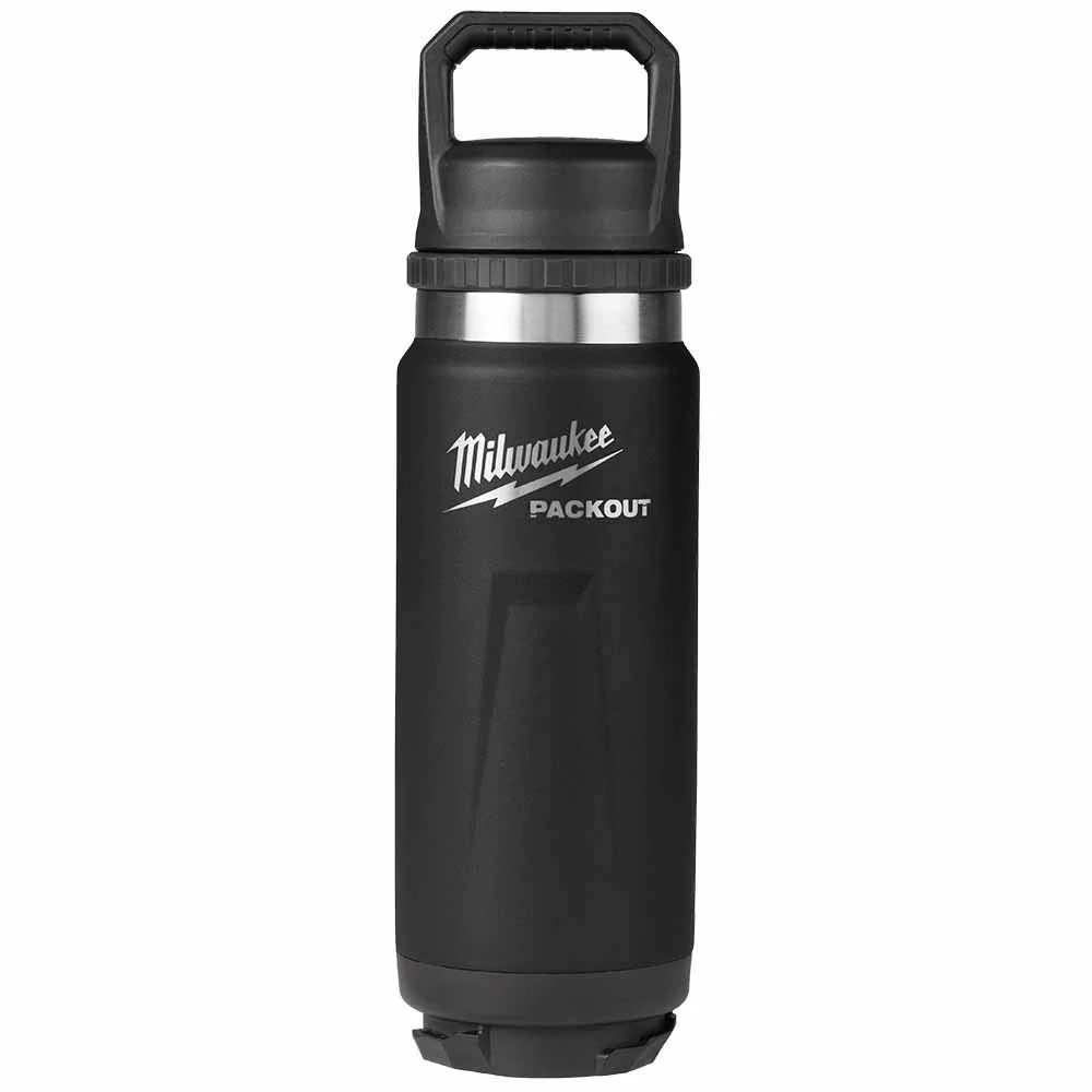 Milwaukee 48-22-8396B PACKOUT 24oz Insulated Bottle with Chug Lid - Black - Moutools