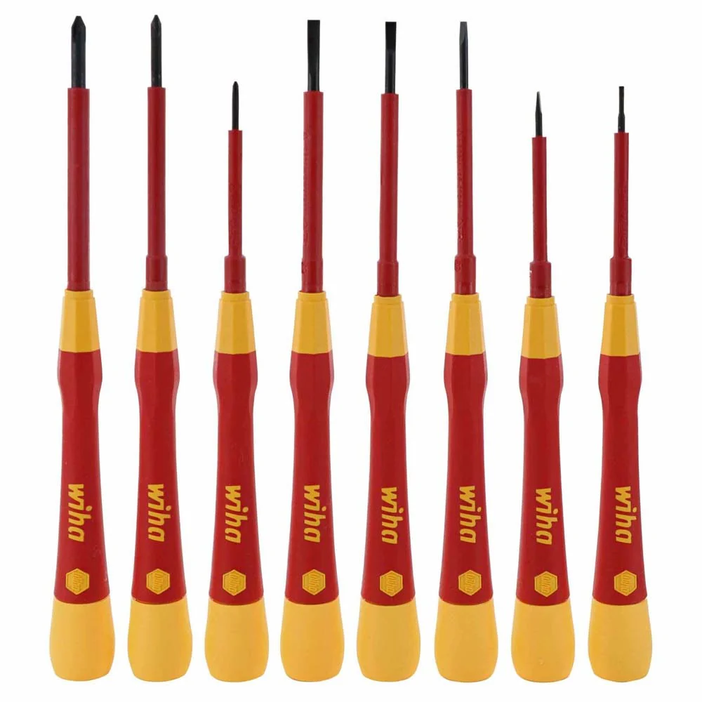 Wiha 32088 8 Piece Insulated PicoFinish Precision Screwdriver Set - Moutools
