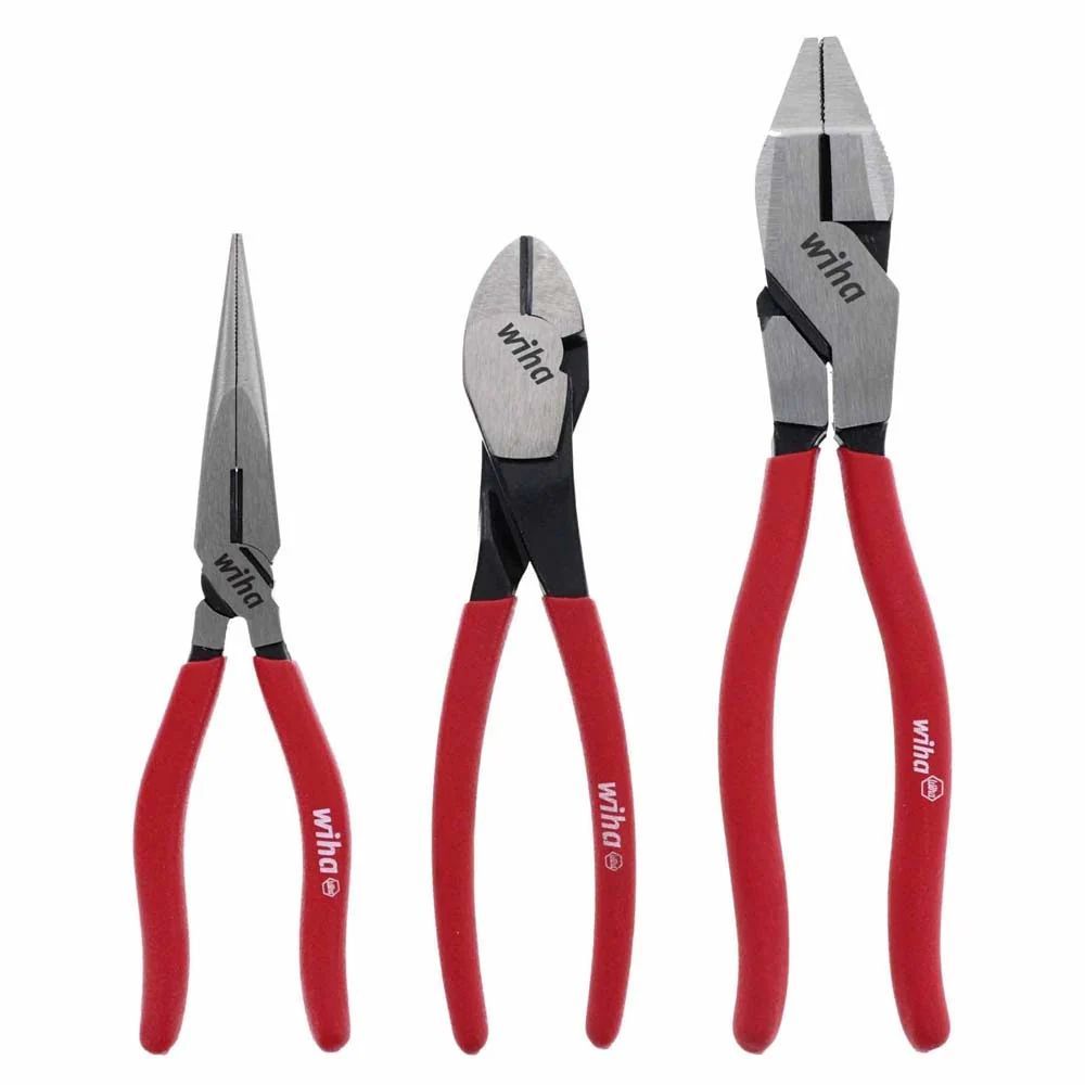 Wiha 32634 3 Piece Classic Grip Pliers and Cutters Set - Moutools