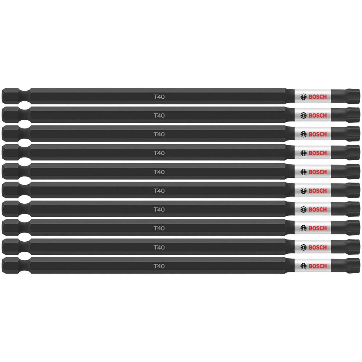 Bosch ITT406B 10 pc. Impact Tough 6 In. Torx #40 Power Bits (Bulk Pack) - Moutools