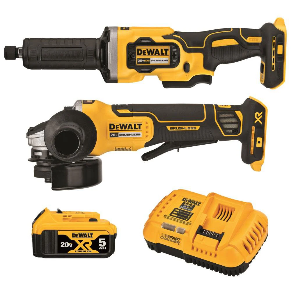DeWalt DCK203P1 20V Max XR Brushless Cordless 2-Tool Grinder Kit - Moutools