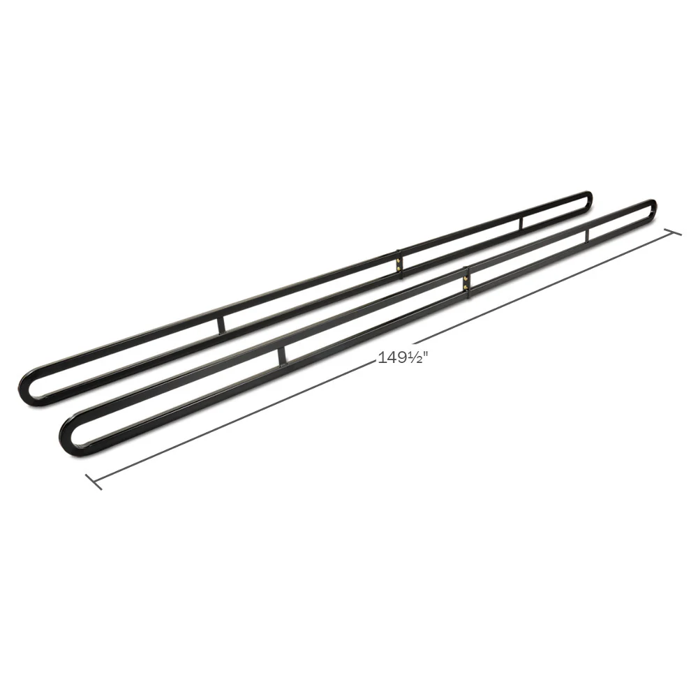 Weather Guard 1375 Black Steel Long Rail Ladder Mini-Rack System - Moutools