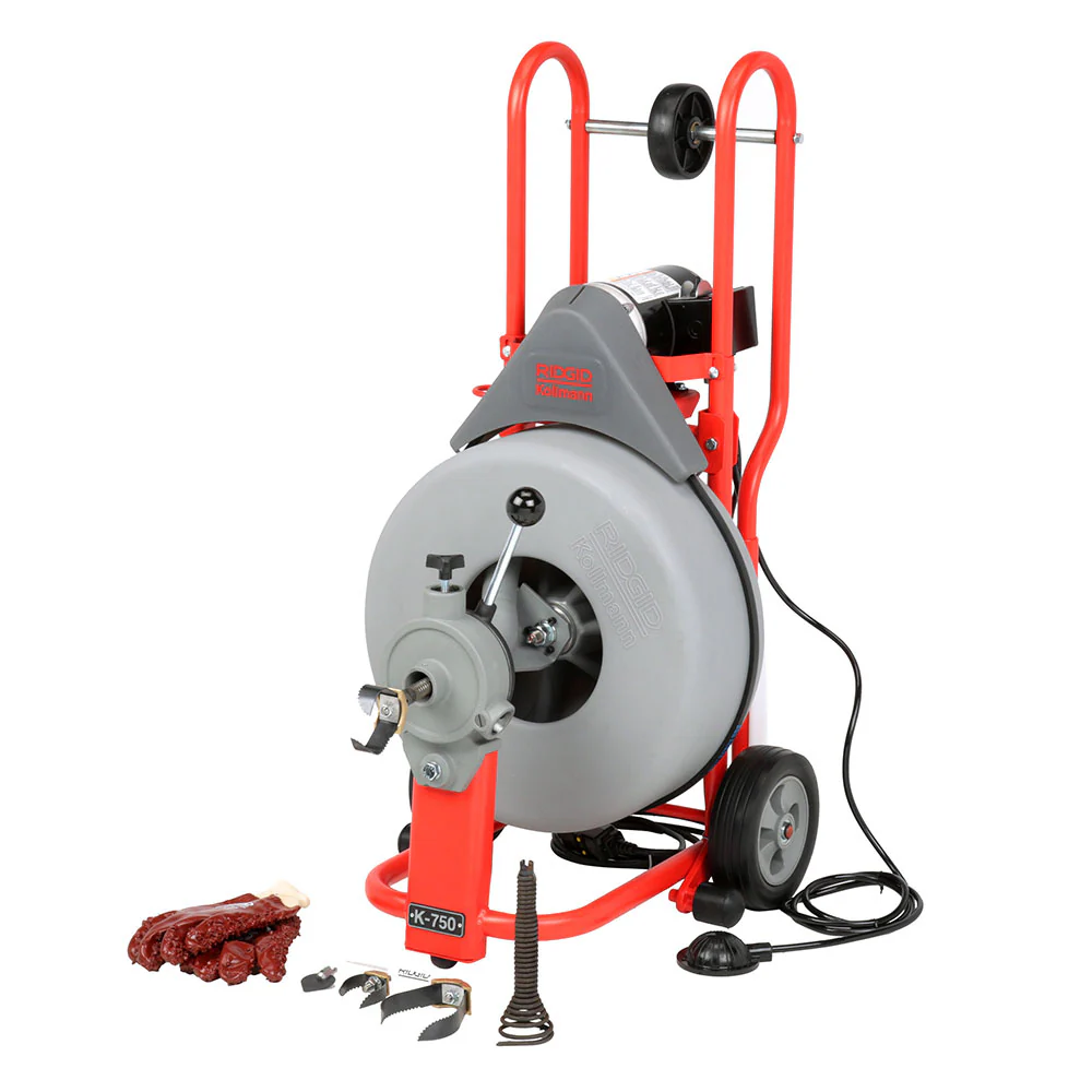 RIDGID 42007 K-750 Drain Cleaner with AutoFeed and C-100 Cable - Moutools