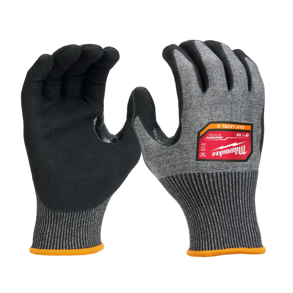 Milwaukee 48-73-7021B 12 Pair Cut Level 8 High-Dexterity Nitrile Dipped Gloves - M - Moutools