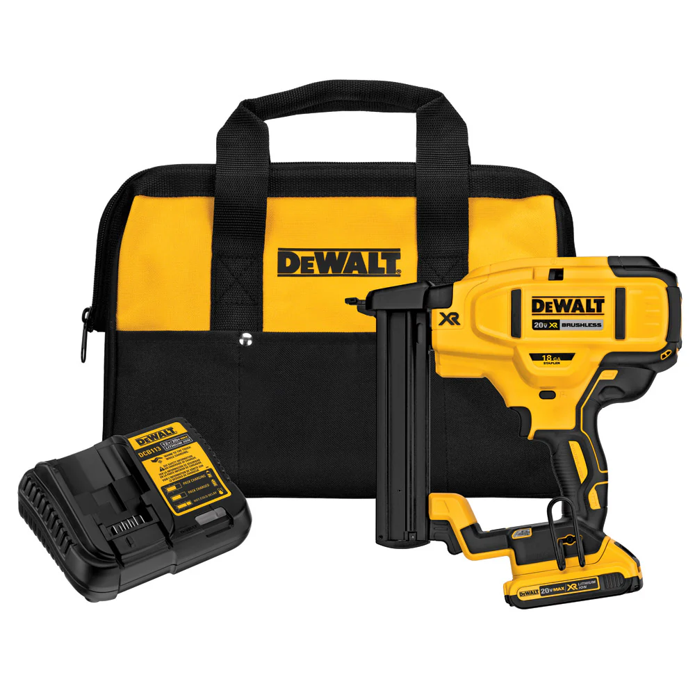 DeWalt DCN681D1 20 V MAX XR 18 Gauge Narrow Crown Stapler Kit - Moutools