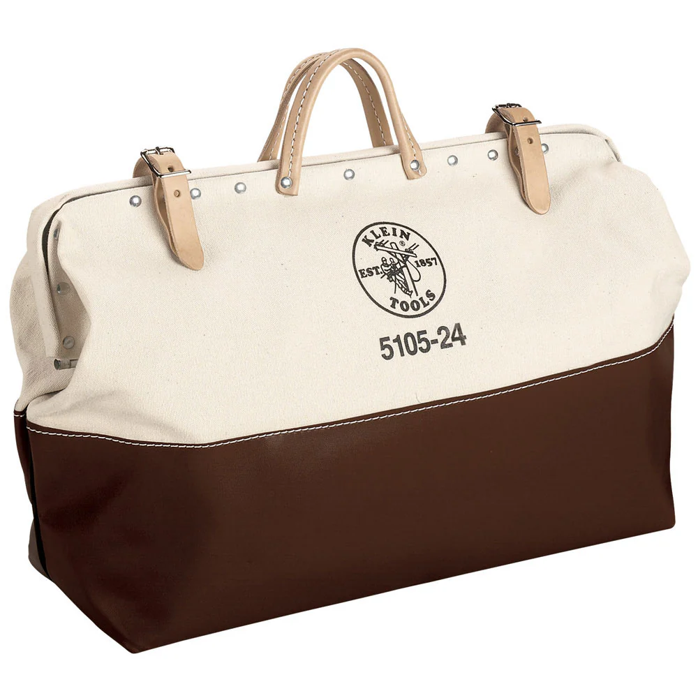 Klein Tools 5105-24 High-Bottom Canvas Tool Bag, 24