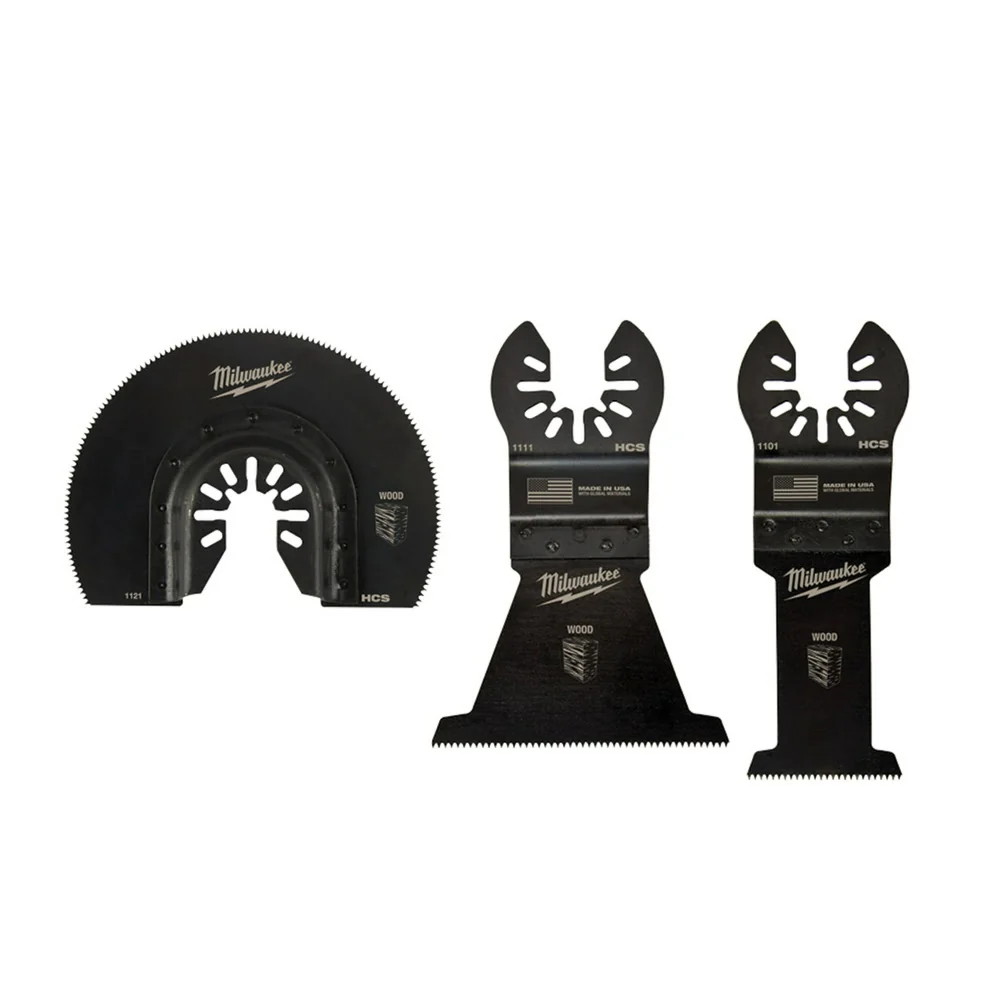 Milwaukee 49-10-9004 Open-Lok™ 3Pc Wood Cutting Multi-Tool Blade Variety Pack - Moutools