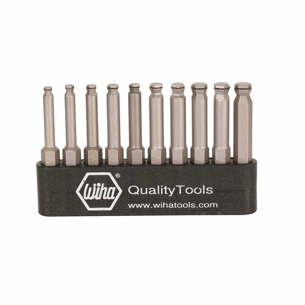 Wiha 74999 10 Piece MagicRing Ball Power Bit Belt Pack Set - Moutools