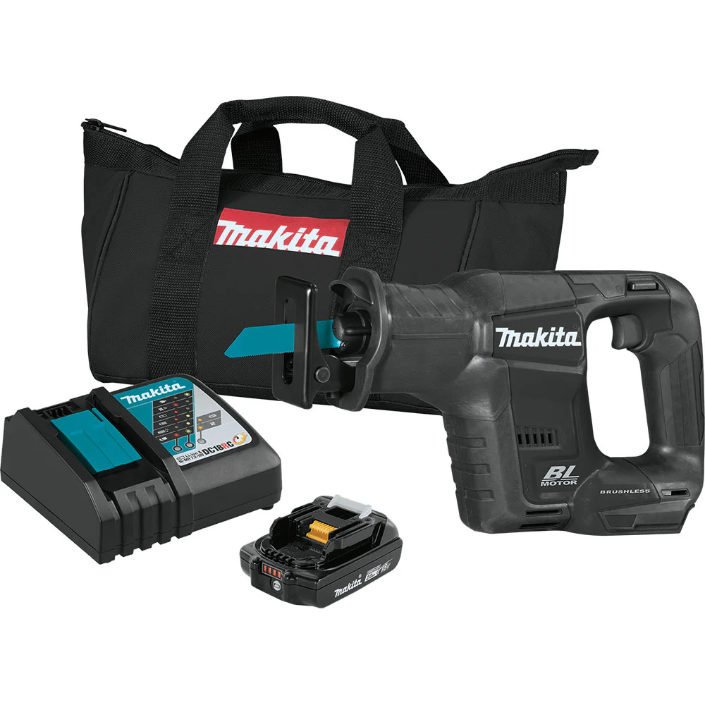 Makita XRJ07R1B 18V LXT Sub-Compact Recipro Saw Kit (2.0Ah) - Moutools