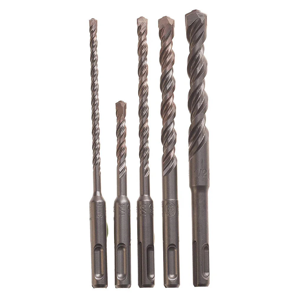 Bosch HCK005 5-Piece S4 SDS Plus Rotary Hammer Drill Bit Set, 4 Cutter - Moutools