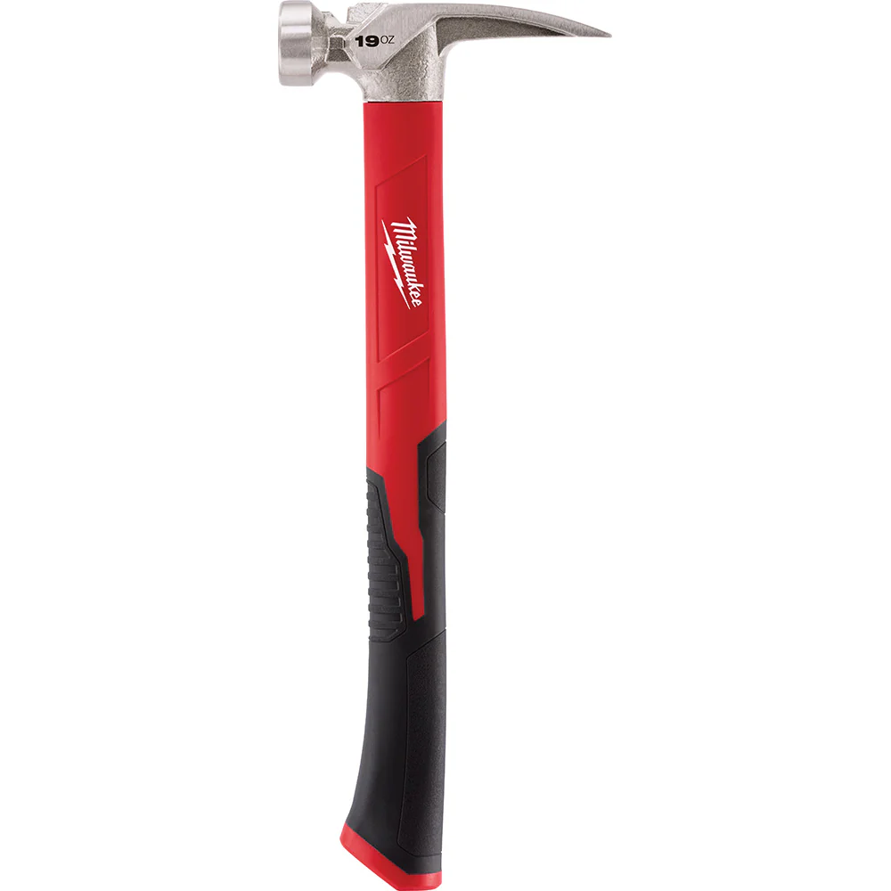 Milwaukee 48-22-9316 19oz Smooth Face Poly / Fiberglass Handle Hammer - Moutools