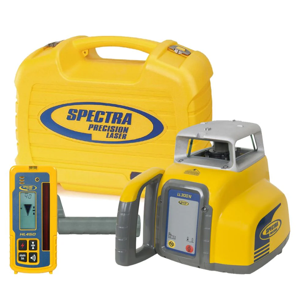 Spectra LL300N Self-Leveling Laser Level with HL450 Receiver - Moutools
