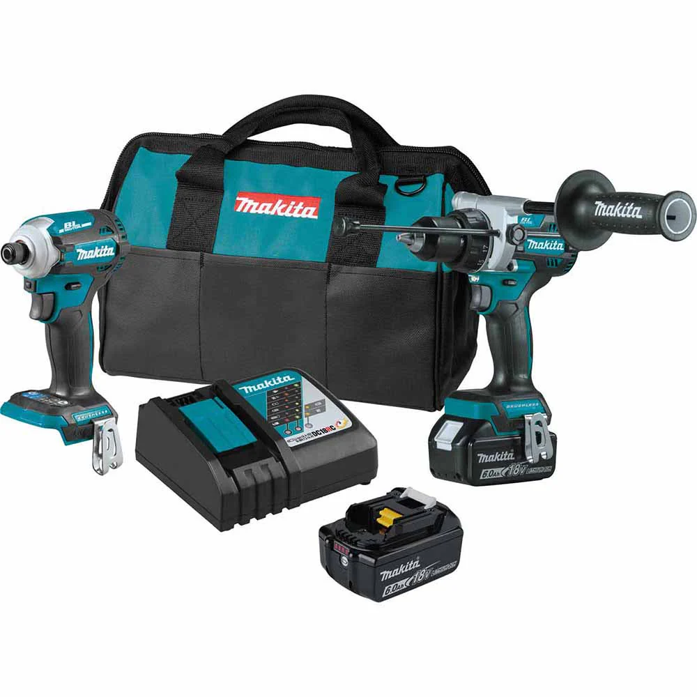 Makita XT288G 18V LXT Lithium-Ion Brushless Cordless 2-Pc. Combo Kit (6.0Ah) - Moutools
