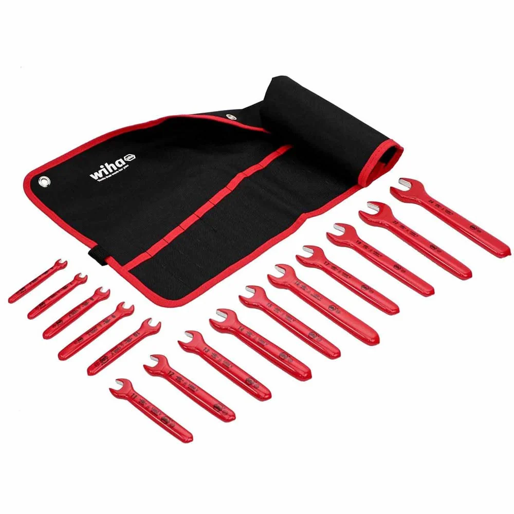 Wiha 20091 15 Piece Insulated Open End Wrench Set - Metric - Moutools