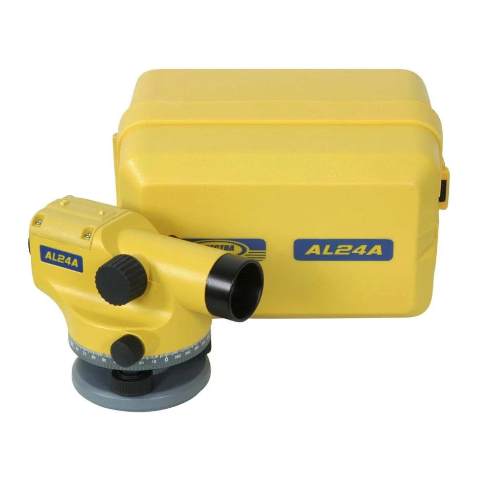 Spectra AL24A-2 24x Air Dampened Automatic Level with Tripod and Rod (Inches) - Moutools