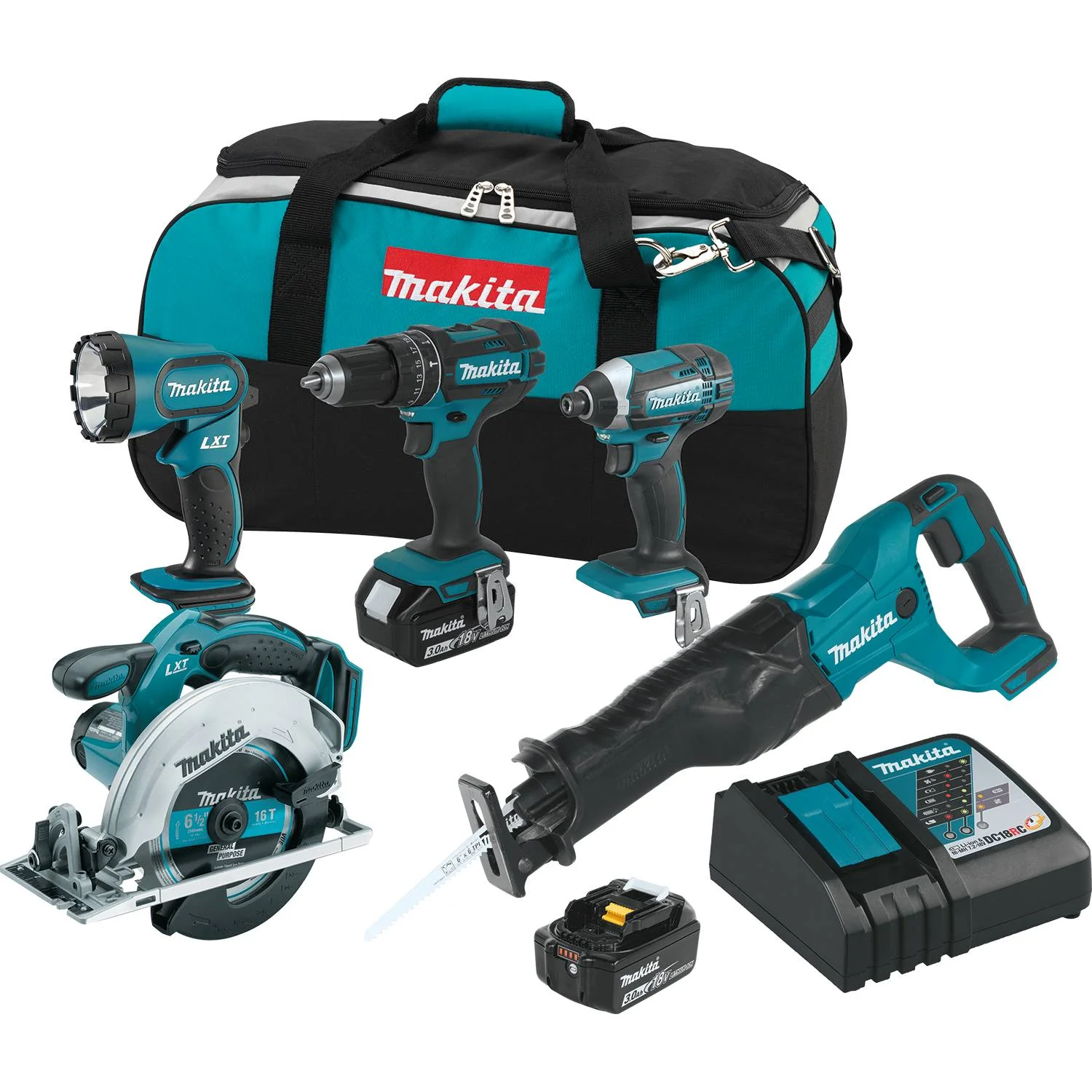 Makita XT505 18V LXT Lithium-Ion Cordless 5 Piece Kit - Moutools