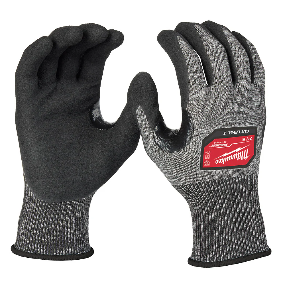 Milwaukee 48-73-7130E Cut Level 3 High-Dexterity Nitrile Dipped Gloves - S (Pack of 144) - Moutools